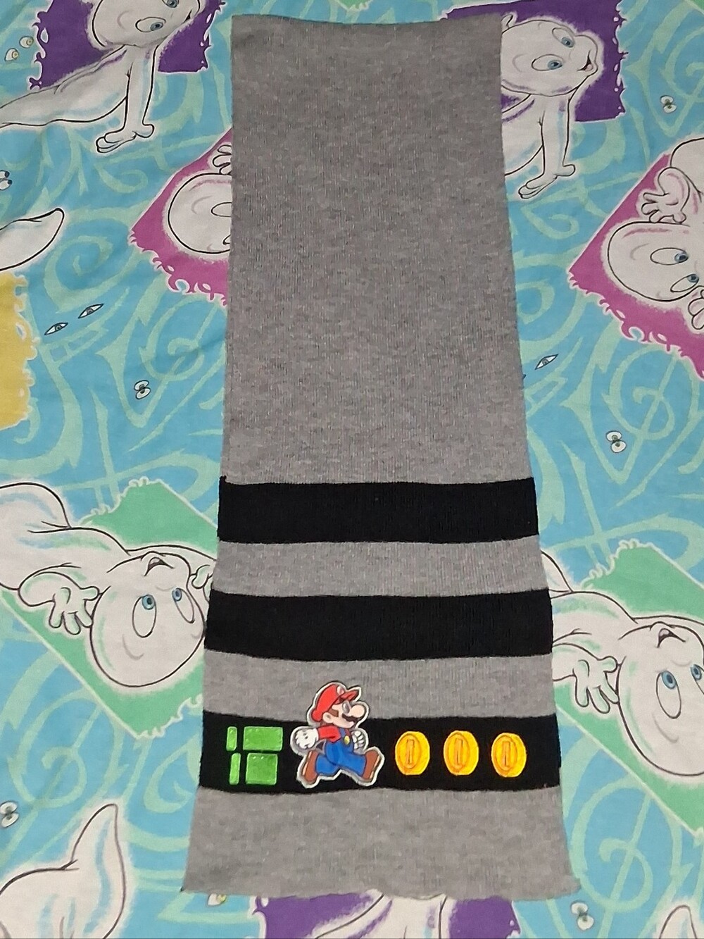2020 Super Mario Nintendo Video Game Scarf Vintage